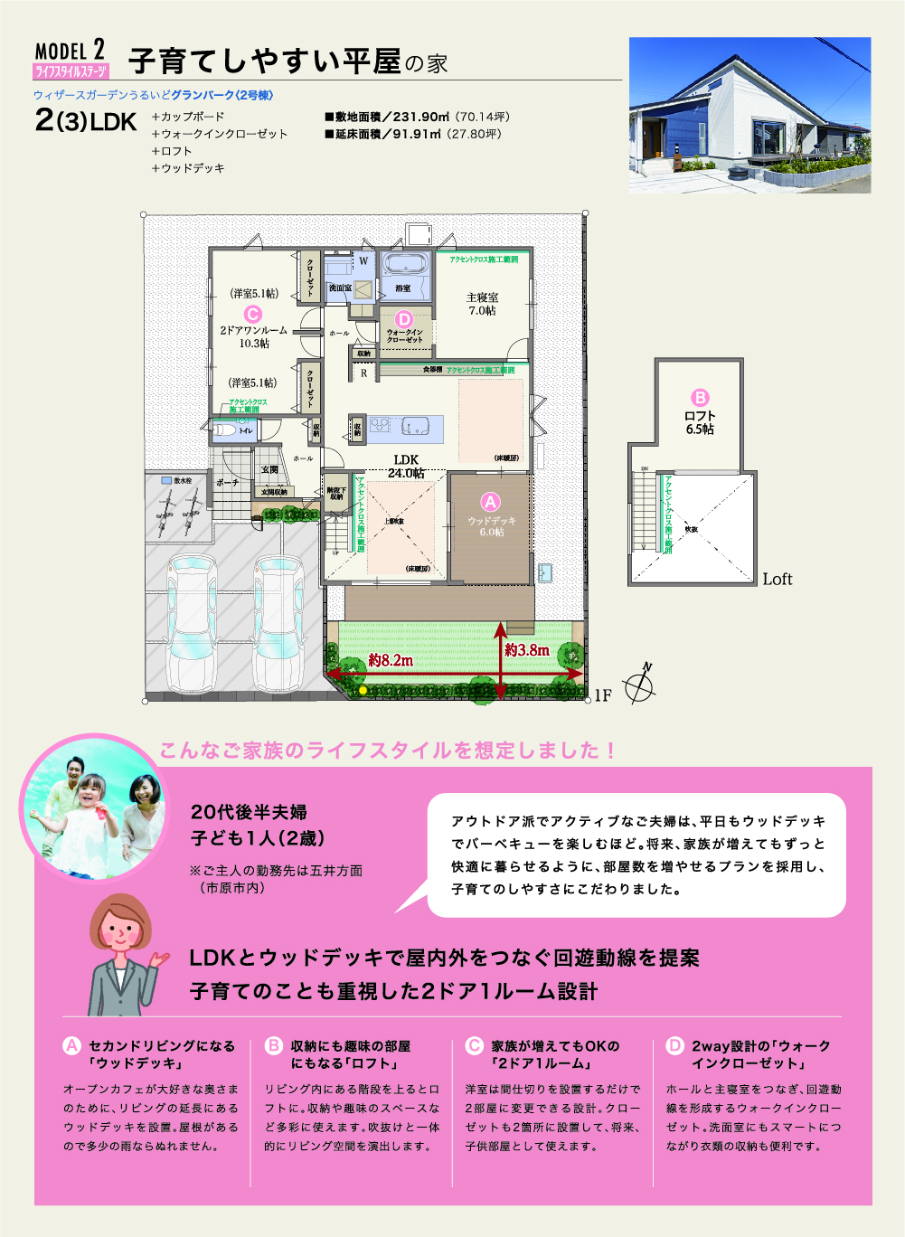 子育てしやすい平屋の家