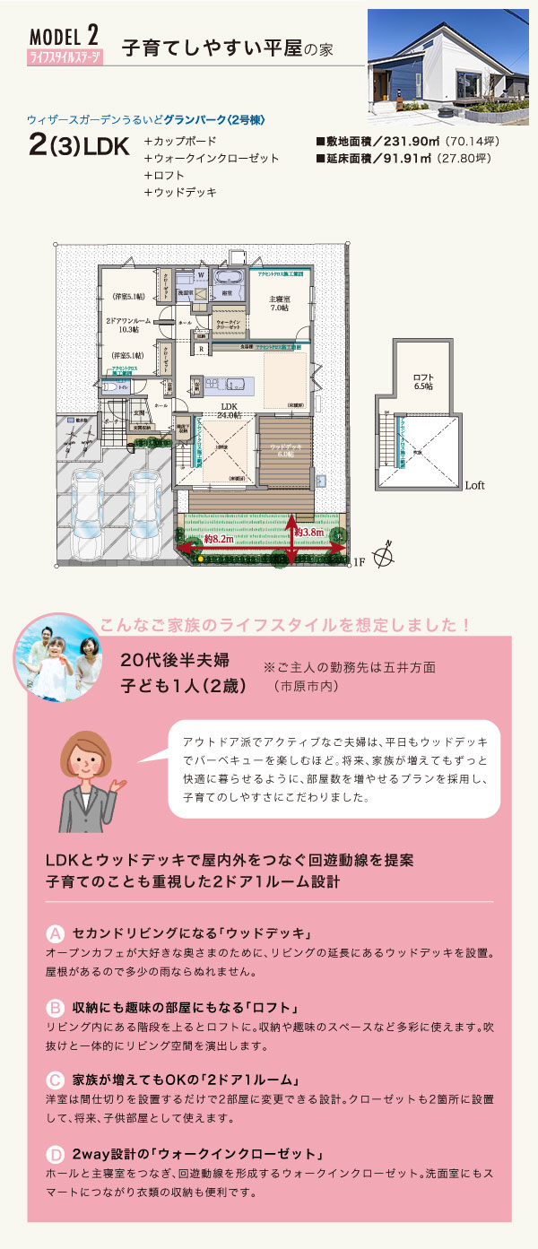 子育てしやすい平屋の家